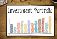 Investment portfolio illustration graph